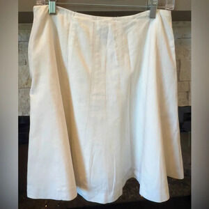 White House Black Market white cotton ALine skirt size 6